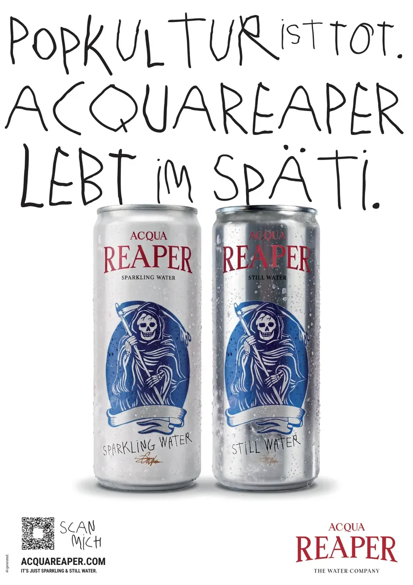 Plakatmotiv: Popkultur ist tot. ACQUA REAPER lebt im Späti.